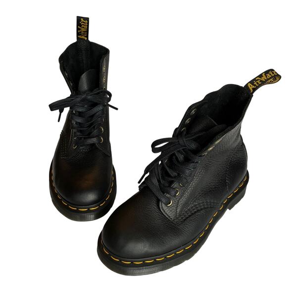 Dr. "Doc" Martens Boots 1460 Ambassador Combat Black Womens 5 Soft Leather - Picture 1 of 13